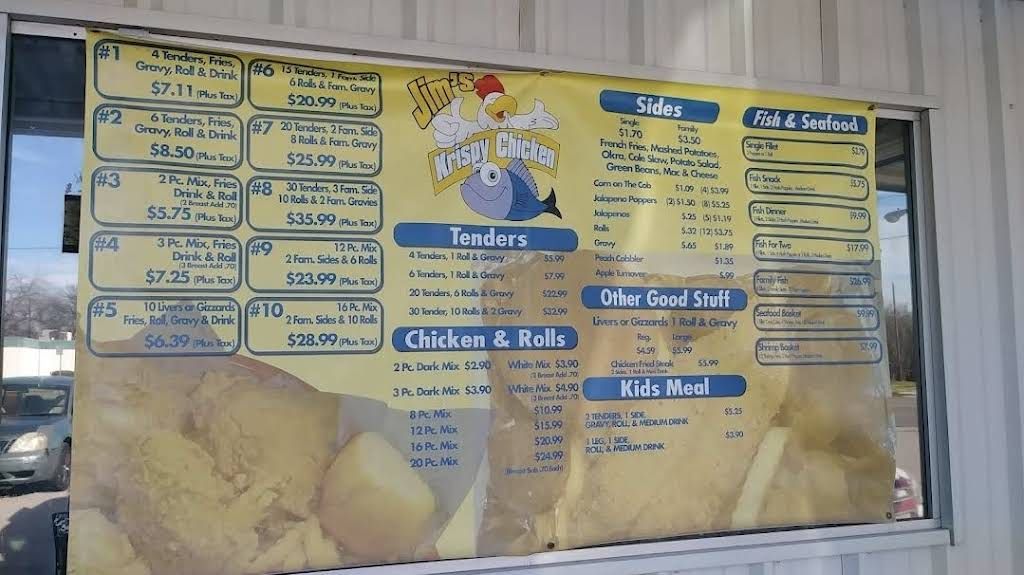 Jim's Krispy Fried Chicken Menu 1