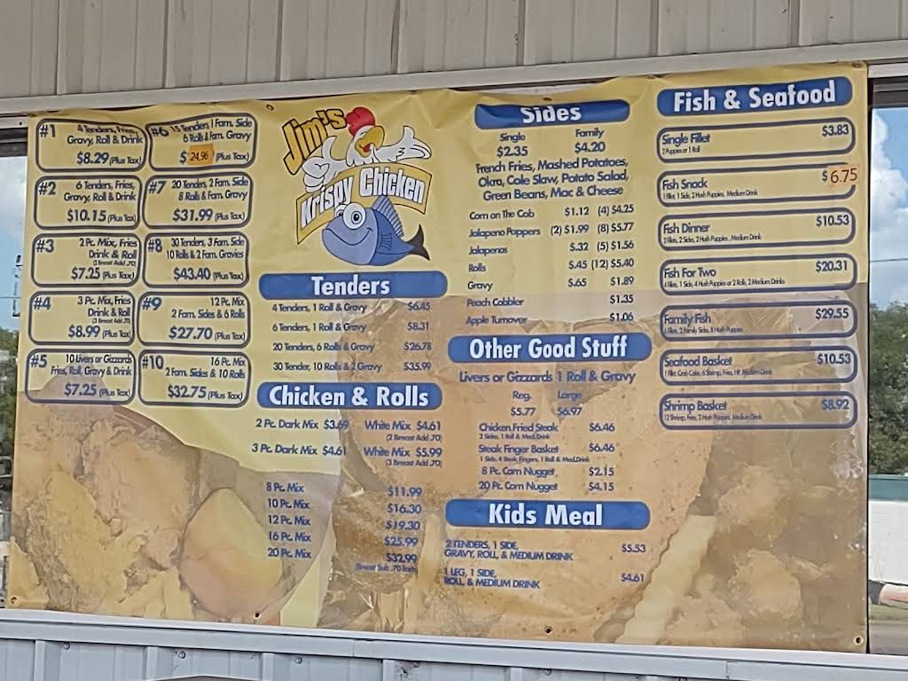 Jim's Krispy Fried Chicken Menu 3