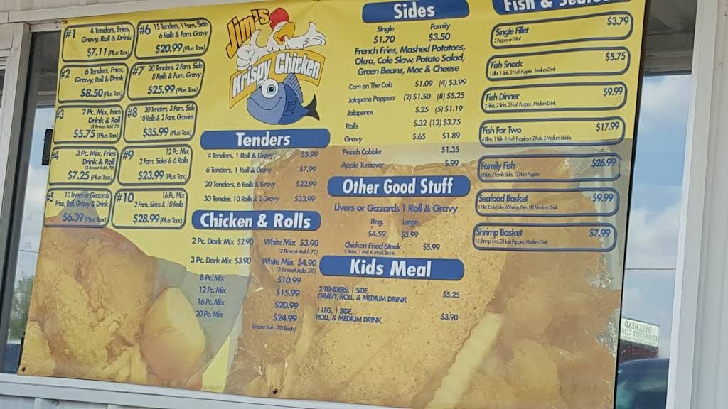 Jim's Krispy Fried Chicken Menu 6