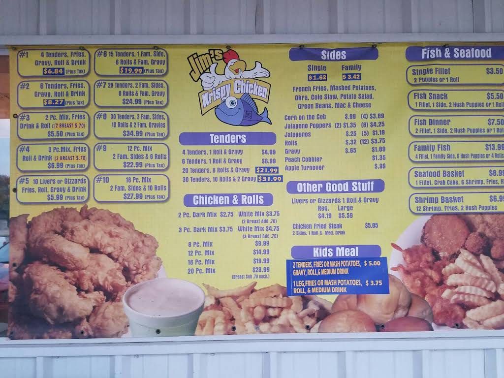 Jim's Krispy Fried Chicken Menu 7